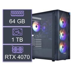 XC327 i7 12700F B760 64GB 1TB M2 SSD RTX4070 12GB MID-TWR GAM.CASE 650W PSU W11H