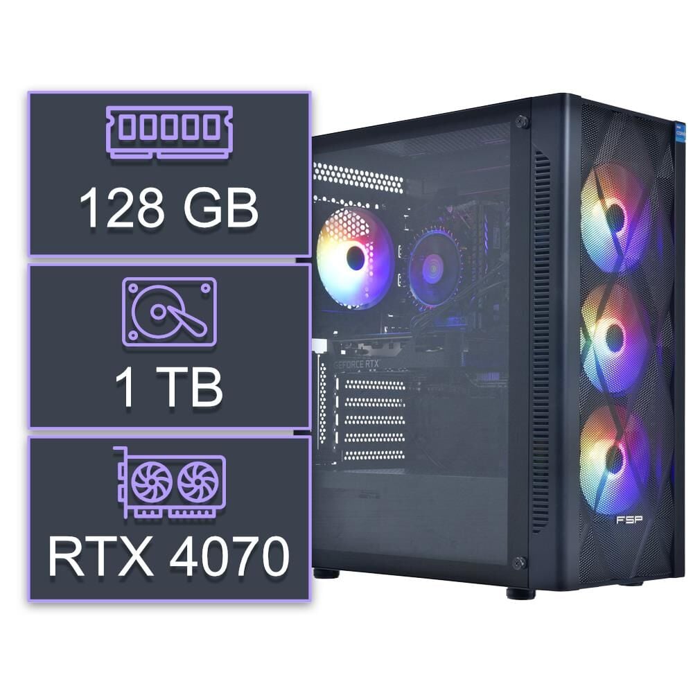 XC327 i7 12700F B760 128GB 1TB M2 SSD RTX4070 12GB MID-TWR GAM.CASE 650W PSU W11H