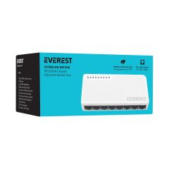 EVEREST EVERLINK ESF208 8 PORT 10/100MBPS RTL8309 CHİPSET FAST SWİTCH