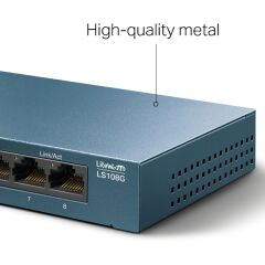 TP-LİNK LS108G 8-PORT 10/100/1000MBPS MASAÜSTÜ SWİTCH