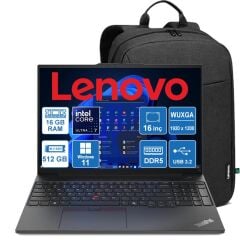 LENOVO NB E16 G2 1MA008XTX ULTRA 7-155H 16GB DDR5 512GB SSD Windows 11 Pro + Lenovo Orijinal Çanta