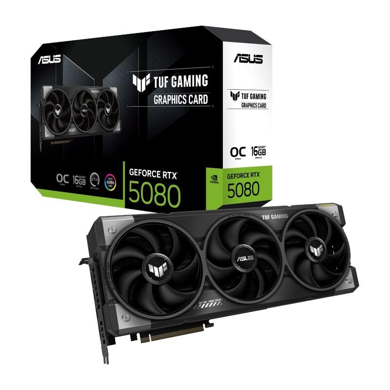 ASUS GEFORCE RTX 5080 TUF GAMİNG OC O16G 16GB GDDR7 256 BİT DLSS 4 EKRAN KART TUF-RTX5080-O16G-GAMING 90YV0M30-M0NA00