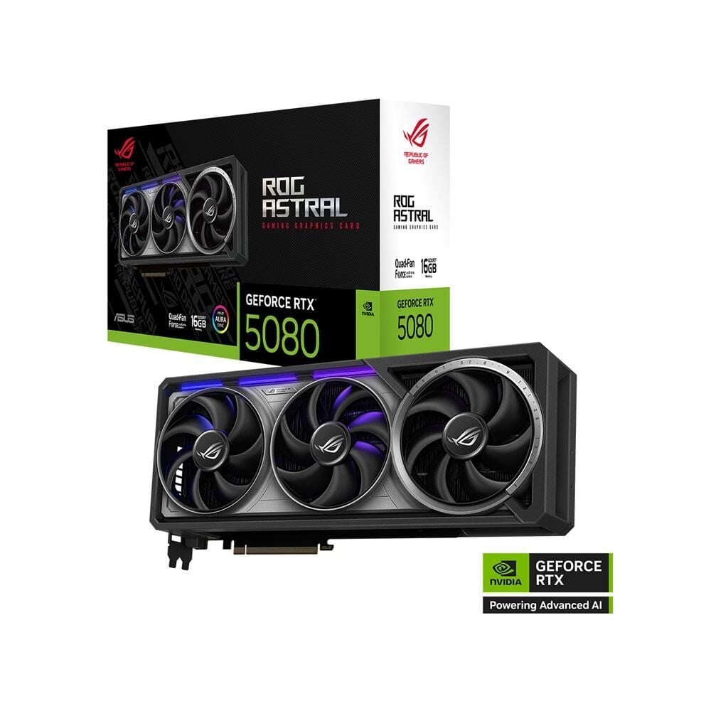 ASUS ROG ASTRAL GEFORCE RTX 5080 OC 16GB GDDR7 256 BİT DLSS 4 EKRAN KARTI  ROG-ASTRAL-RTX5080-O16G 90YV0LV0-M0NA00