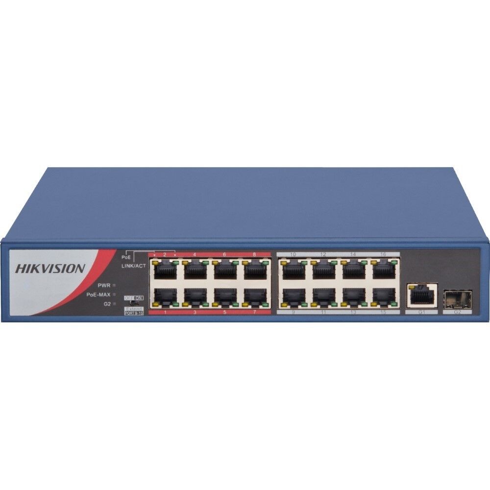 HIKVISION DS-3E0318P-E/M B 16FEX1GE+1GE SFP 16 PORT YÖNETİLEMEZ 130W POE SWİTCH GUVDHV3E0318MB93