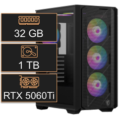 Ventus Kuark Ryzen 5 7500F/32GB/1TB/MSI 5060ti 8GB/DOS Tavsiye Sistem