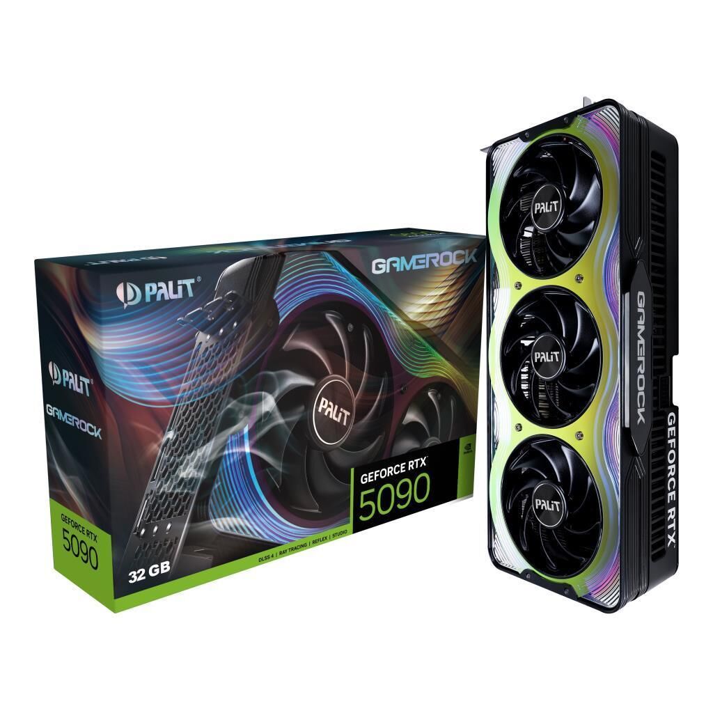 PALİT GAMEROCK RTX5090 32GB 512BİT GDDR7 3X DP, HDMI, DLSS 4, NVIDIA REFLEX 2 EKRAN KARTI