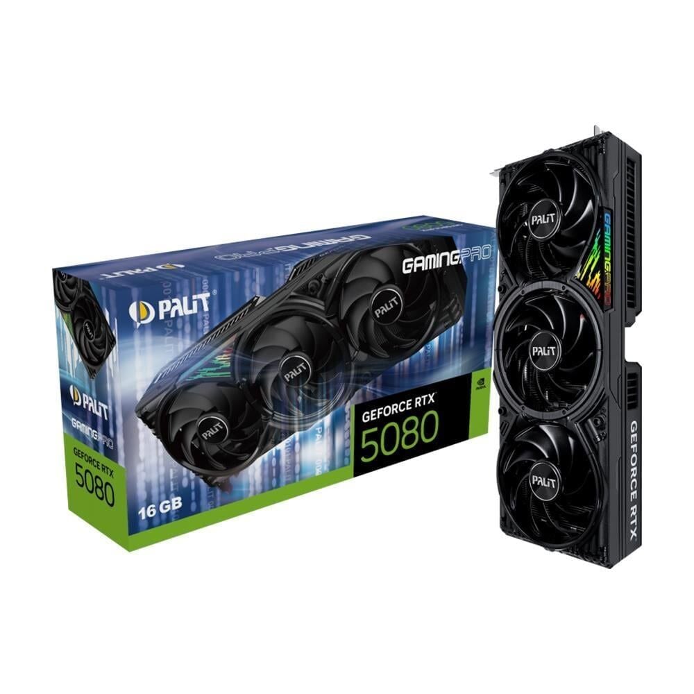 PALİT GAMINGPRO RTX5080 16GB 256BİT GDDR7 3X DP, HDMI, DLSS 4, NVIDIA REFLEX 2 EKRAN KARTI