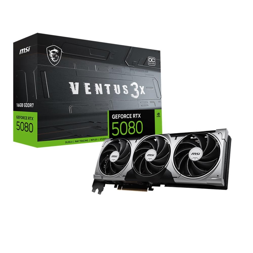 MSI GEFORCE RTX 5080 16G VENTUS 3X OC 16GB GDDR7 256 BİT DLSS 4 EKRAN KARTI G5080-16V3C/912-V531-264
