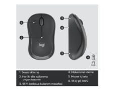 LOGİTECH MK295 KABLOSUZ KLAVYE & MOUSE SETİ SİYAH 920-009804
