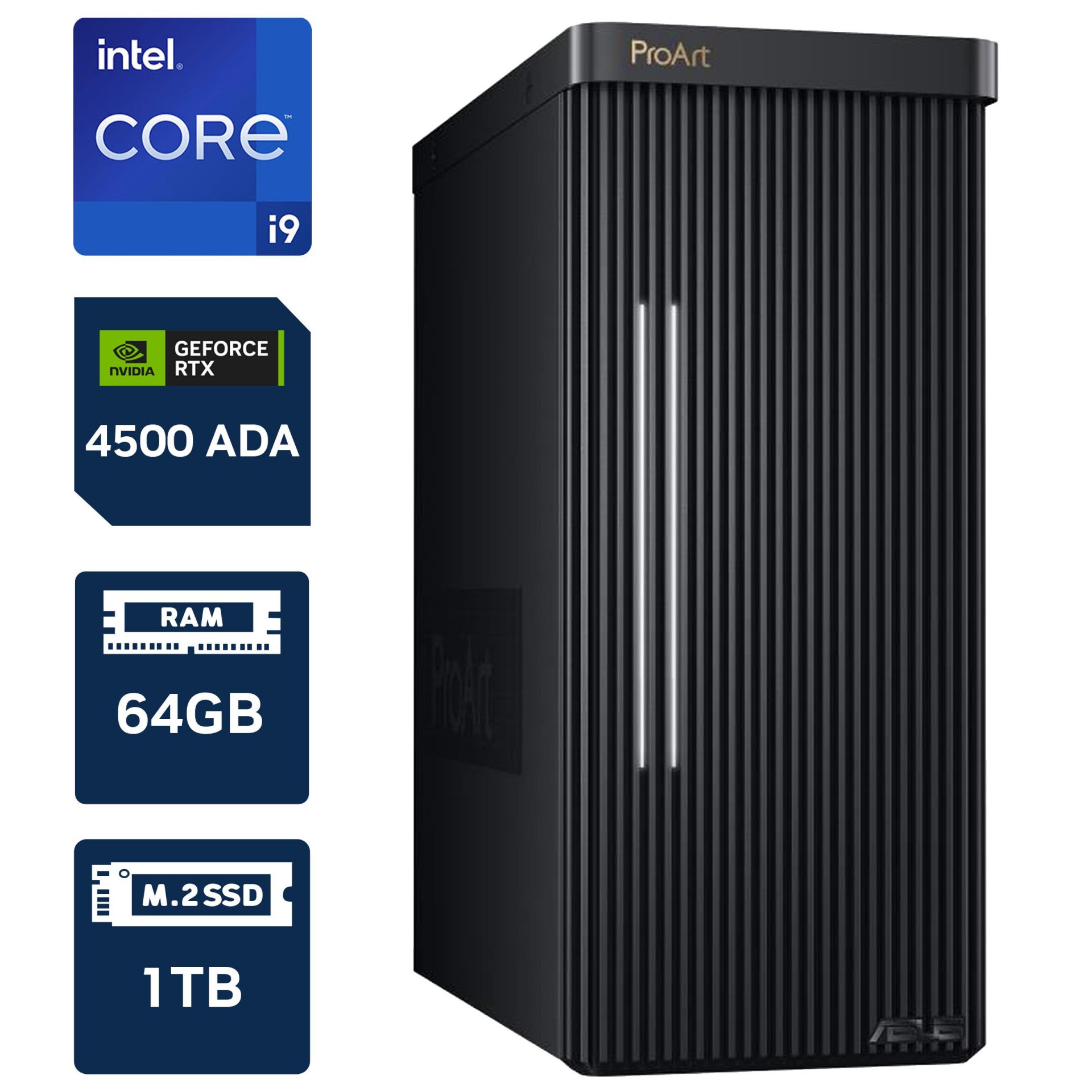 ASUS PROART PD500TE-913900258X İ9-13900/64GB/1TB/RTX4500 ADA/W11P DESKTOP BİLGİSAYAR