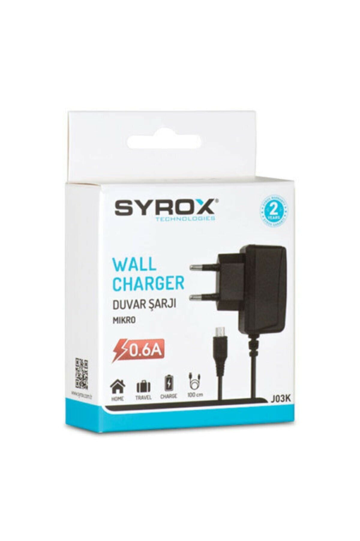 SYROX WALL CHARGER DUVAR ŞARJI MIKRO J03K