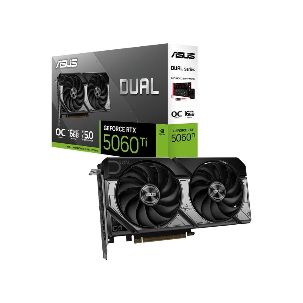 ASUS DUAL GEFORCE RTX 5060 Tİ OC 16GB GDDR7 128BİT HDMI DP EKRAN KARTI DUAL-RTX5060TI-O16G 90YV0MH0-M0NA00