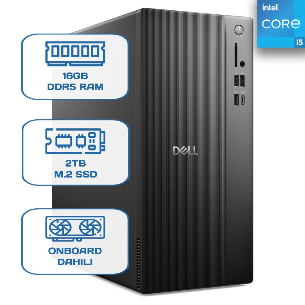 Dell Pro Tower Essential BTO005B_QVT1260_EMEA i5 14500 16GB DDR5 2TB M.2 SSD INTEL UHD 770 W11P Desktop