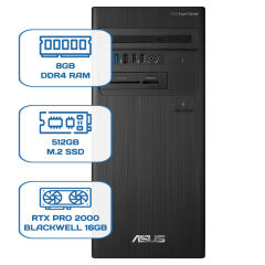 Asus ExpertCenter D5 Tower D500TD i5 12400 8GB DDR4 512GB M.2 SSD RTX PRO 2000 BLACKWELL 16GB W11P Desktop