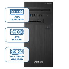 Asus ExpertCenter D5 Tower D500TD i5 12400 8GB DDR4 2TB M.2 SSD RTX A2000 ADA 16GB W11P Desktop