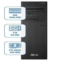 Asus ExpertCenter D5 Tower D500TD i5 12400 8GB DDR4 3TB M.2 SSD RTX A2000 ADA 16GB W11P Desktop