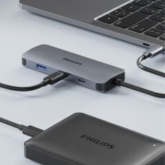 PHİLİPS SWR1651A TYPE-C TO 2*USB-A 3.2 VE 2*USB-C PD 100W HUB ÇOKLAYICI ADAPTÖR