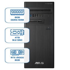 Asus ExpertCenter D5 Tower D500TD i5 12400 8GB DDR4 4TB M.2 SSD RTX A1000 8GB W11P Desktop