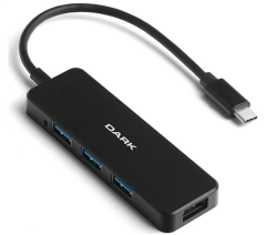 DARK TYPE-C TO 4X USB3.0 HUB PLASTİK KASA
