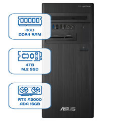 Asus ExpertCenter D5 Tower D500TD i5 12400 8GB DDR4 4TB M.2 SSD RTX A2000 ADA 16GB W11P Desktop