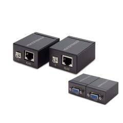 HADRON HDX1285 VGA EXTENDER 60M SİYAH ÇOĞALTICI