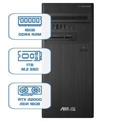 Asus ExpertCenter D5 Tower D500TD i5 12400 16GB DDR4 1TB M.2 SSD RTX A2000 ADA 16GB W11P Desktop