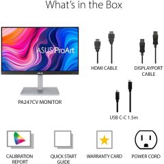 ASUS PROART PA247CV 24.1 IPS 1920X1200 5MS DP HDMI VGA USB MM VESA 3YIL MONİTÖR 90LM03Y1-B01370