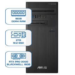 Asus ExpertCenter D5 Tower D500TD i5 12400 16GB DDR4 2TB M.2 SSD RTX PRO 2000 BLACKWELL 16GB W11P Desktop