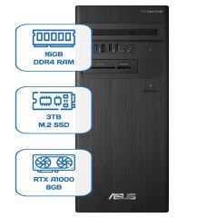 Asus ExpertCenter D5 Tower D500TD i5 12400 16GB DDR4 3TB M.2 SSD RTX A1000 8GB W11P Desktop