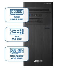 Asus ExpertCenter D5 Tower D500TD i5 12400 16GB DDR4 3TB M.2 SSD RTX A2000 ADA 16GB W11P Desktop