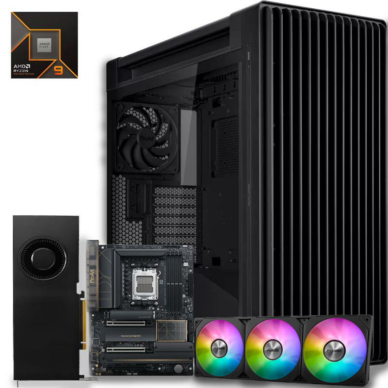 Asus Proart Gaming Amd Ryzen 9 9950X 192GB 2TB m2 16TB HDD RTX 4500 W11P Masaüstü Bilgisayar