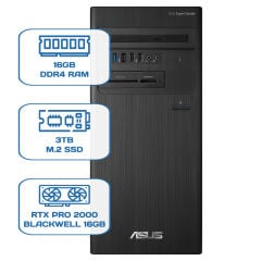 Asus ExpertCenter D5 Tower D500TD i5 12400 16GB DDR4 3TB M.2 SSD RTX PRO 2000 BLACKWELL 16GB W11P Desktop