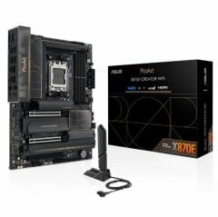 ASUS PROART X870E-CREATOR WIFI AM5 DDR5 8000 HDMI 2XUSB4 4X M2 USB3.2 WİFİ 7 + BT AURA RGB 10GBİT + 2.5GBİT LAN ATX ANAKART 90MB1IG0-M0EAY0