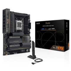 ASUS PROART X870E-CREATOR WIFI AM5 DDR5 8000 HDMI 2XUSB4 4X M2 USB3.2 WİFİ 7 + BT AURA RGB 10GBİT + 2.5GBİT LAN ATX ANAKART 90MB1IG0-M0EAY0