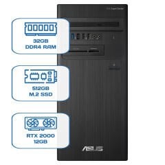 Asus ExpertCenter D5 Tower D500TD i5 12400 32GB DDR4 512GB M.2 SSD RTX 2000 12GB W11P Desktop