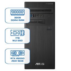 Asus ExpertCenter D5 Tower D500TD i5 12400 32GB DDR4 1TB M.2 SSD RTX A2000 ADA 16GB W11P Desktop