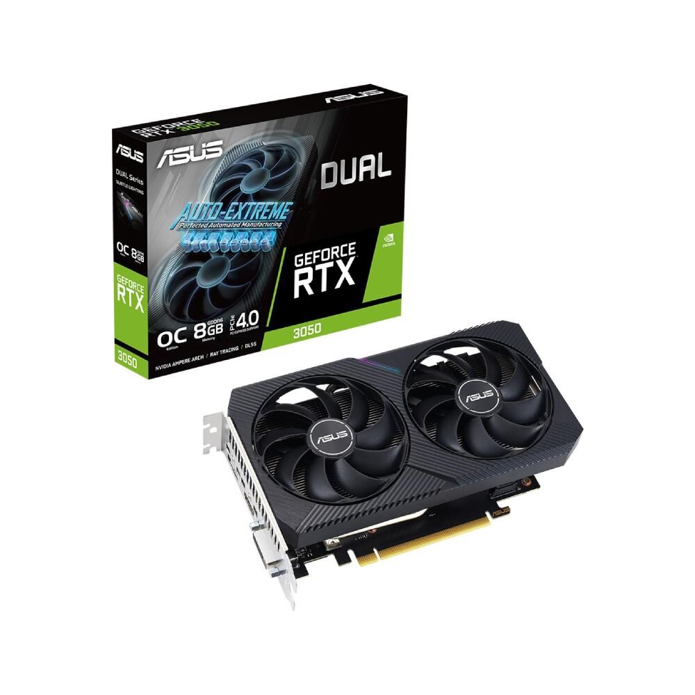 ASUS GEFORCE RTX3050 DUAL O8G V2 8GB GDDR6 128BİT 1852MHZ OC DVI HDMI DP RGB EKRAN KARTI 90YV0GH6-M0NA00