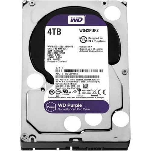 4 TB  WD PURPLE 3.5 SATA  6GB/S  64MB DV  7/24 GÜVENLİK HDD WD42PURZ