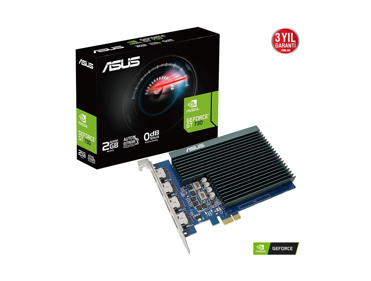 ASUS GEFORCE GT730-4H-SL-2GD5 2GB GDDR5 927 MHZ 64BİT 4XHDMI EKRAN KARTI 90YV0H20-M0NA00