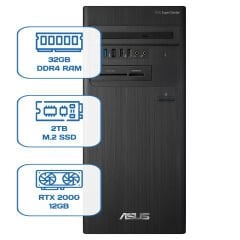 Asus ExpertCenter D5 Tower D500TD i5 12400 32GB DDR4 2TB M.2 SSD RTX 2000 12GB W11P Desktop