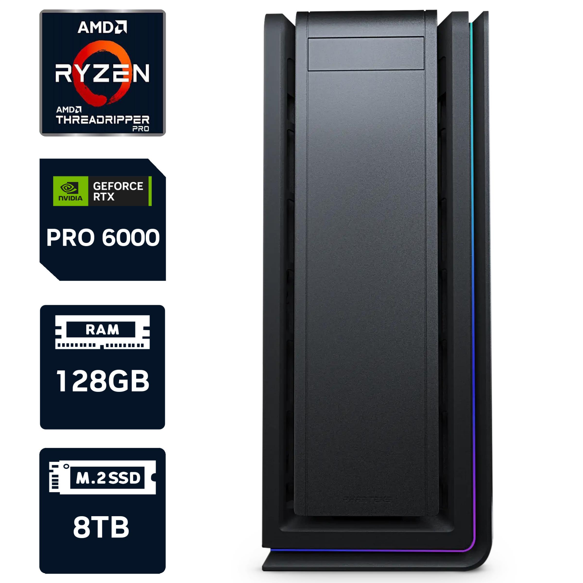 ENTHOO SERVER PRO THREADRIPPER 9955WX/128GB ECC/8TB M.2 SSD/RTX PRO 6000 BLACKWELL/3000W PSU/DOS WORKSTATION