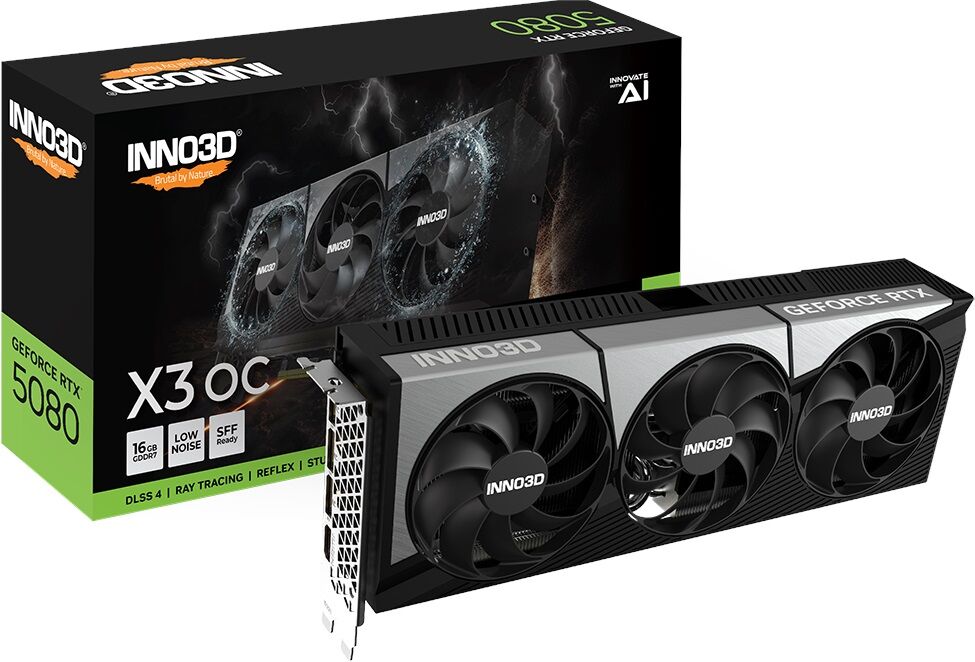 İNNO3D RTX5080 X3 OC 16GB 256BİT GDDR7 3X DP, HDMI, DLSS 4, NVIDIA REFLEX 2 EKRAN KARTI N50803-16D7X-17603930