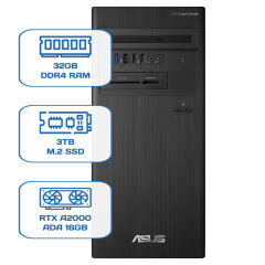 Asus ExpertCenter D5 Tower D500TD i5 12400 32GB DDR4 3TB M.2 SSD RTX A2000 ADA 16GB W11P Desktop