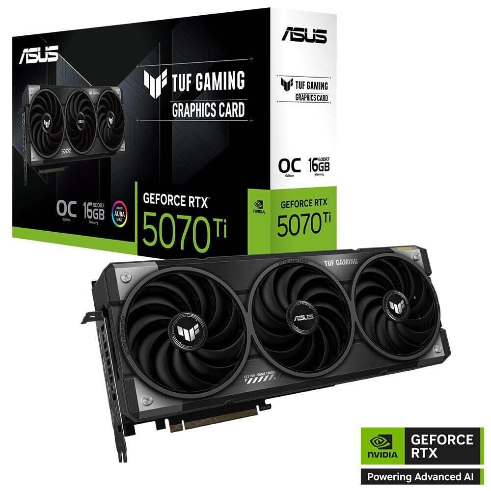 ASUS TUF GAMİNG GEFORCE RTX5070Tİ OC 16GB GDDR7 TUF-RTX5070TI-O16G-GAMING 256 BİT DLSS 4 EKRAN KARTI 90YV0MD0-M0NM00