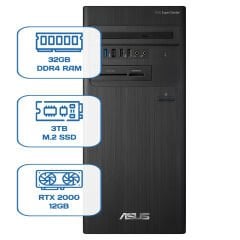 Asus ExpertCenter D5 Tower D500TD i5 12400 32GB DDR4 3TB M.2 SSD RTX 2000 12GB W11P Desktop