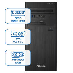 Asus ExpertCenter D5 Tower D500TD i5 12400 32GB DDR4 3TB M.2 SSD RTX 2000 12GB W11P Desktop