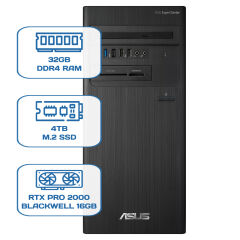 Asus ExpertCenter D5 Tower D500TD i5 12400 32GB DDR4 4TB M.2 SSD RTX PRO 2000 BLACKWELL 16GB W11P Desktop