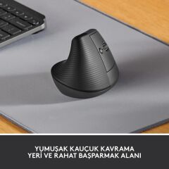 LOGİTECH 910-006473 LİFT KABLOSUZ ERGONOMİK DİKEY SİYAH MOUSE