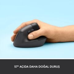 LOGİTECH 910-006473 LİFT KABLOSUZ ERGONOMİK DİKEY SİYAH MOUSE
