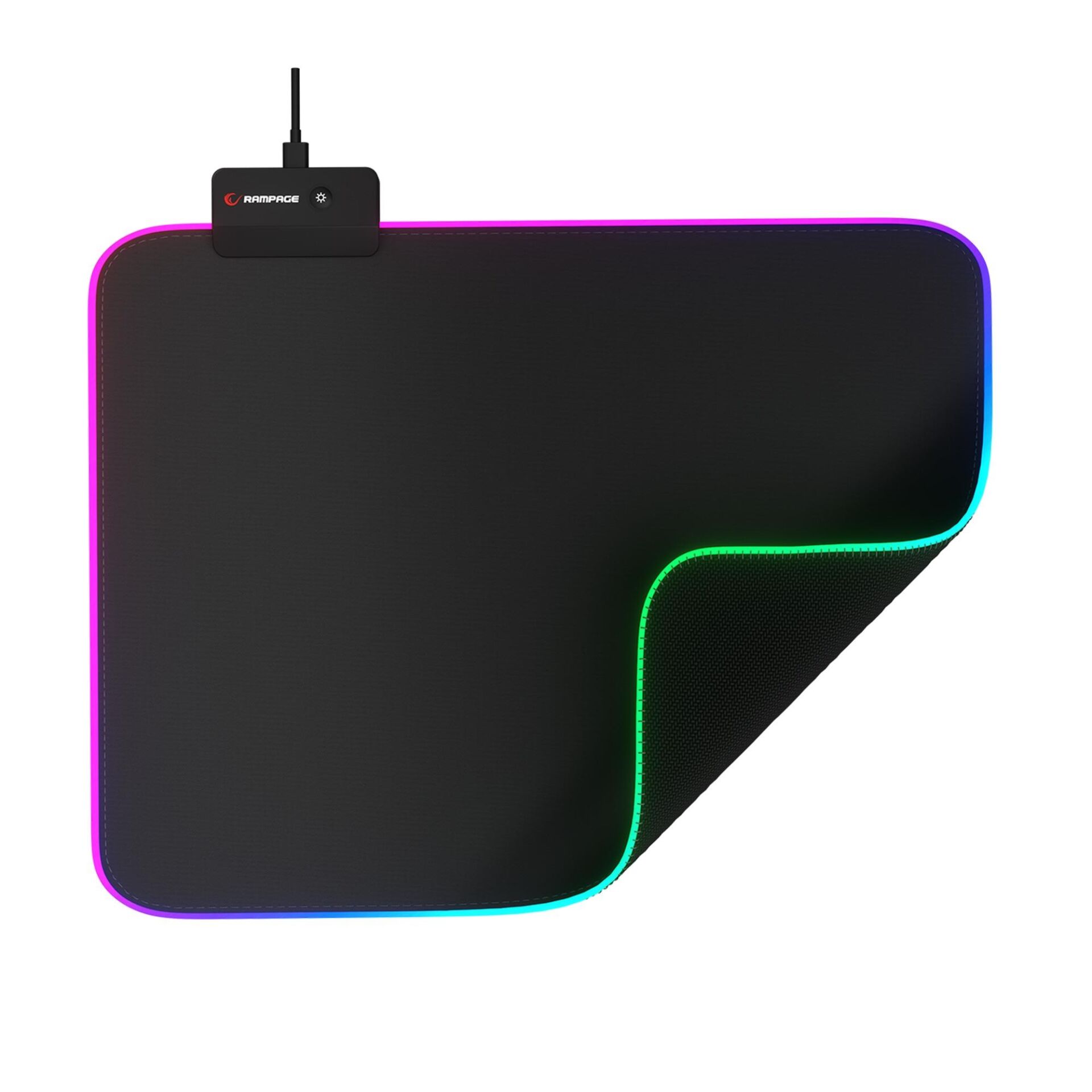 RAMPAGE BLITZ RGB M (MP-23) SİYAH 252*328*3MM RGB LEDLİ GAMİNG MOUSE PAD